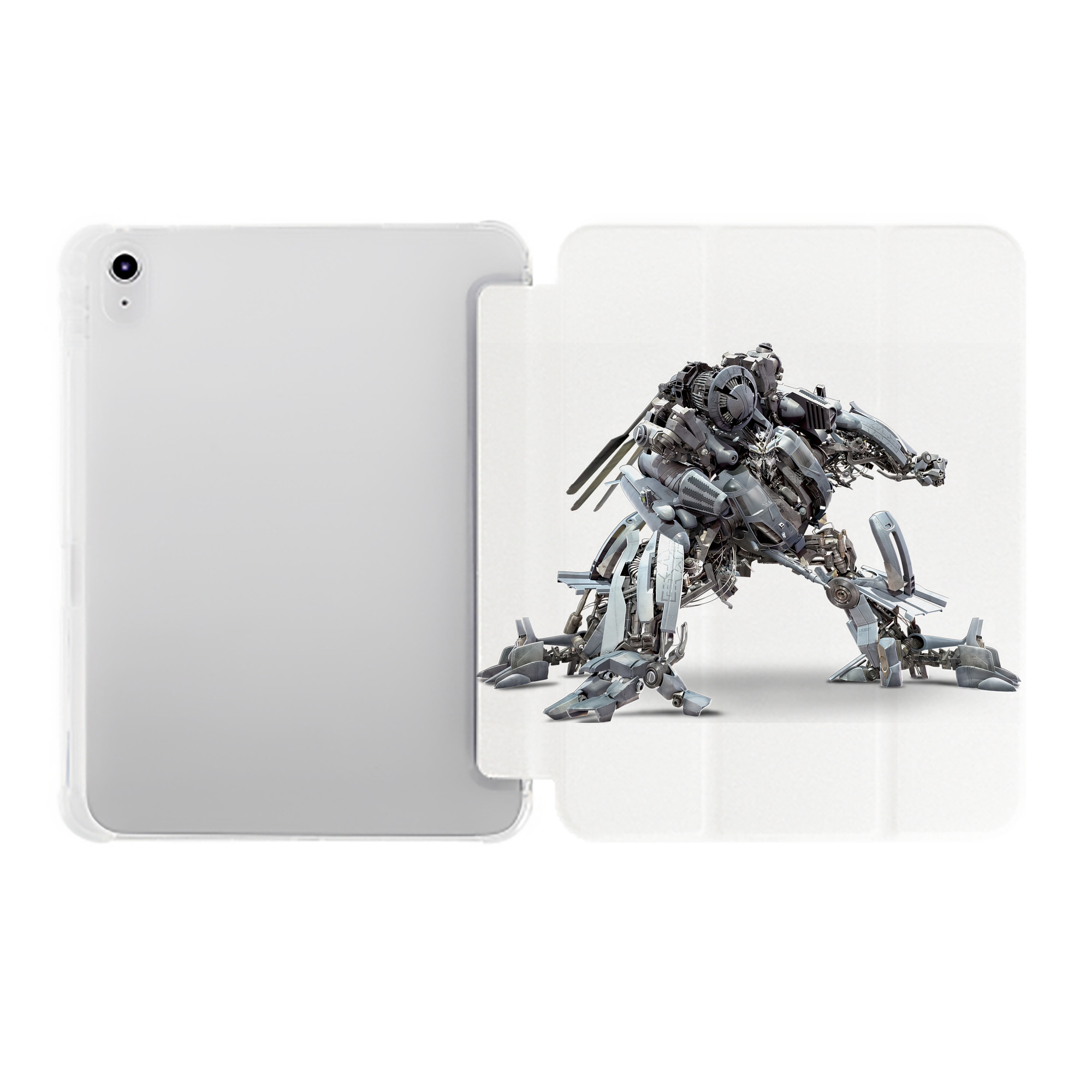 （画像用） Transformers トランスフォーマー IPad ケース ペン収納付き 三つ折りスタンド PUレザー×シリコン 対応機種9.5/10.5/10.9インチ